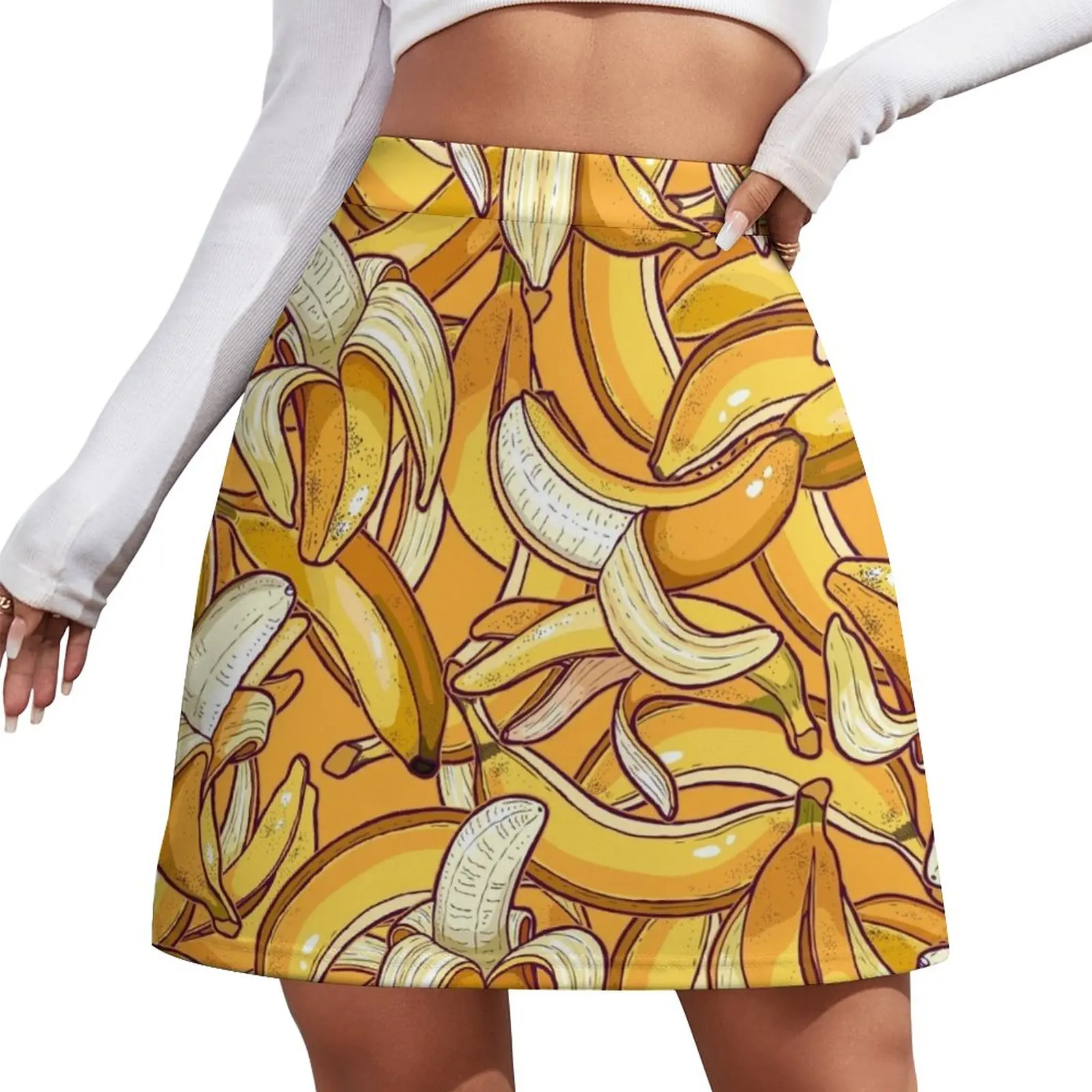 

Yellow banana dream. Mini Skirt mini skirts Female skirt luxury designer clothing women