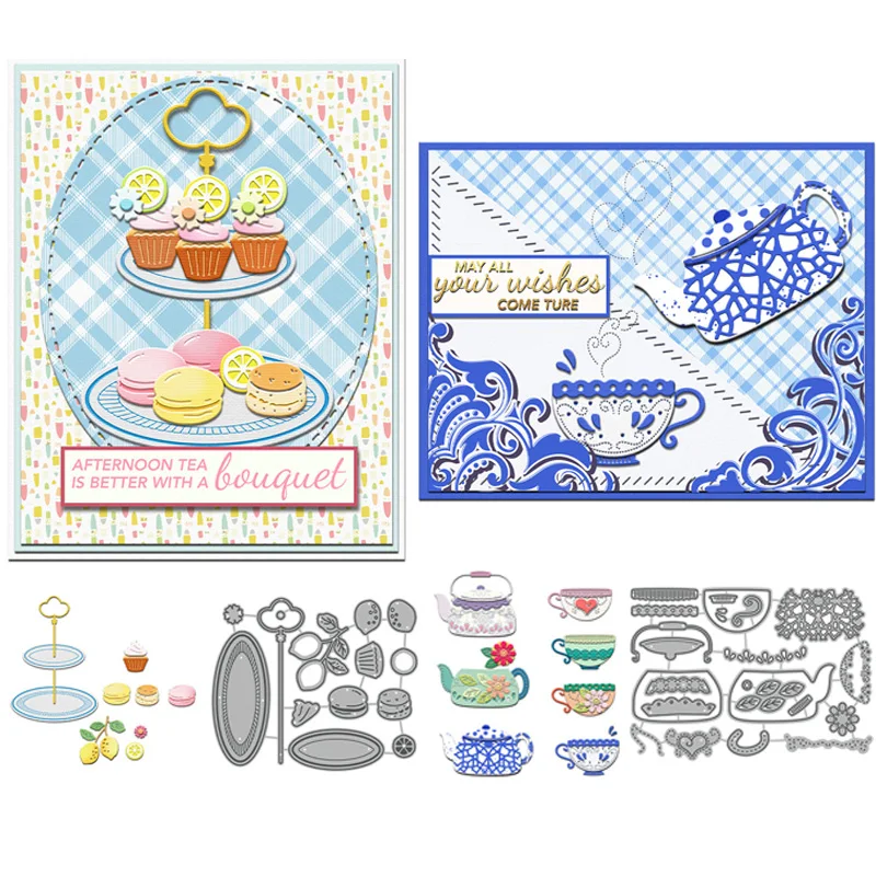 

DIY Cake Tea Cup Scrapbook Cutting Template Card ing Hanrt Tool Precision Die Stencil for Busin And Cultural Use