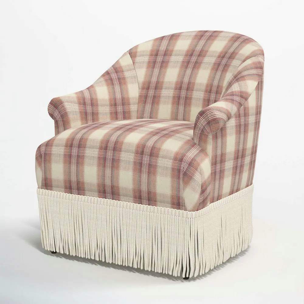 ⌁l  Style Velvet Upholstered Wingback Fringe Chair Black Living Room Comfortable Wooden Accent Chairs with Tassel for Home