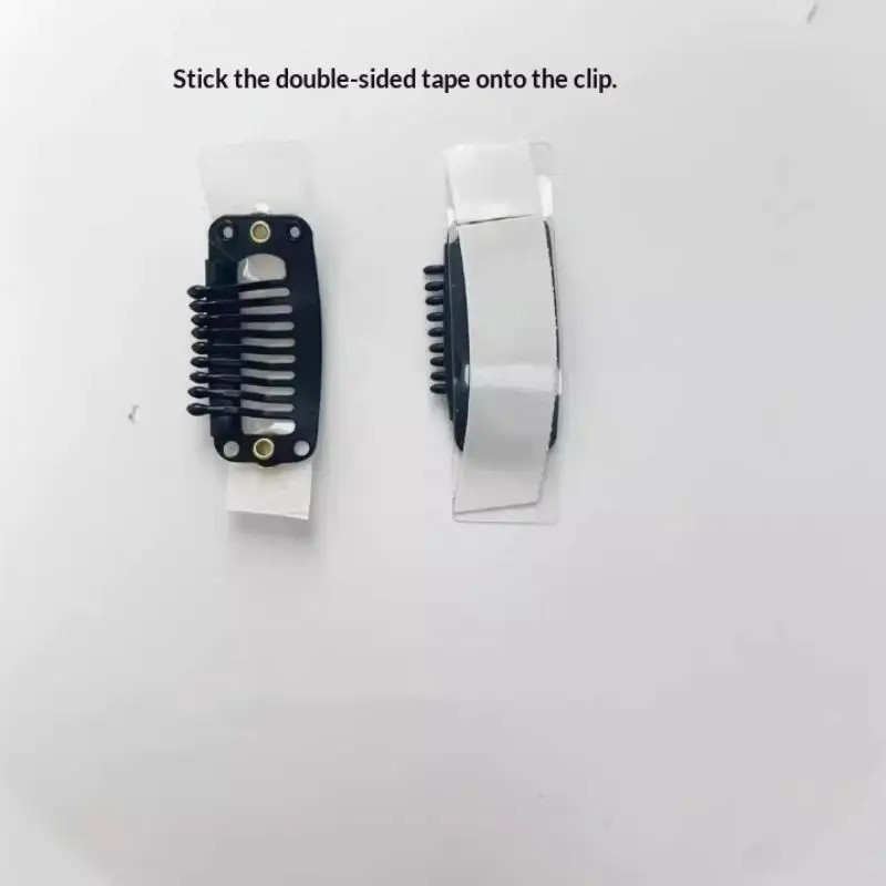 6/10 Stück Snap-Clips-Set Perücken-Doppelseitige Klebeklammern U-förmige Klammern Professionelle Haarverlängerung für Haarponys Haarklammern – Detail 3
