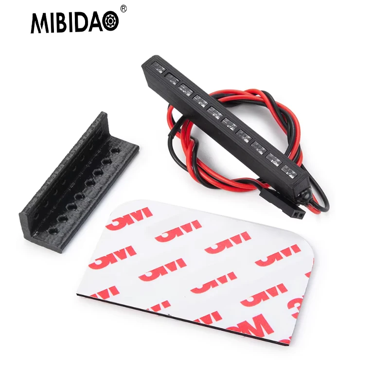 MIBIDAO красный желтый 32 мм 65 мм светодиодный светильник на крыше для 1/10 RC автомобиля осевой SCX10 II 90046 AXI03006 TRX4 CC01 D90 D110 Запчасти