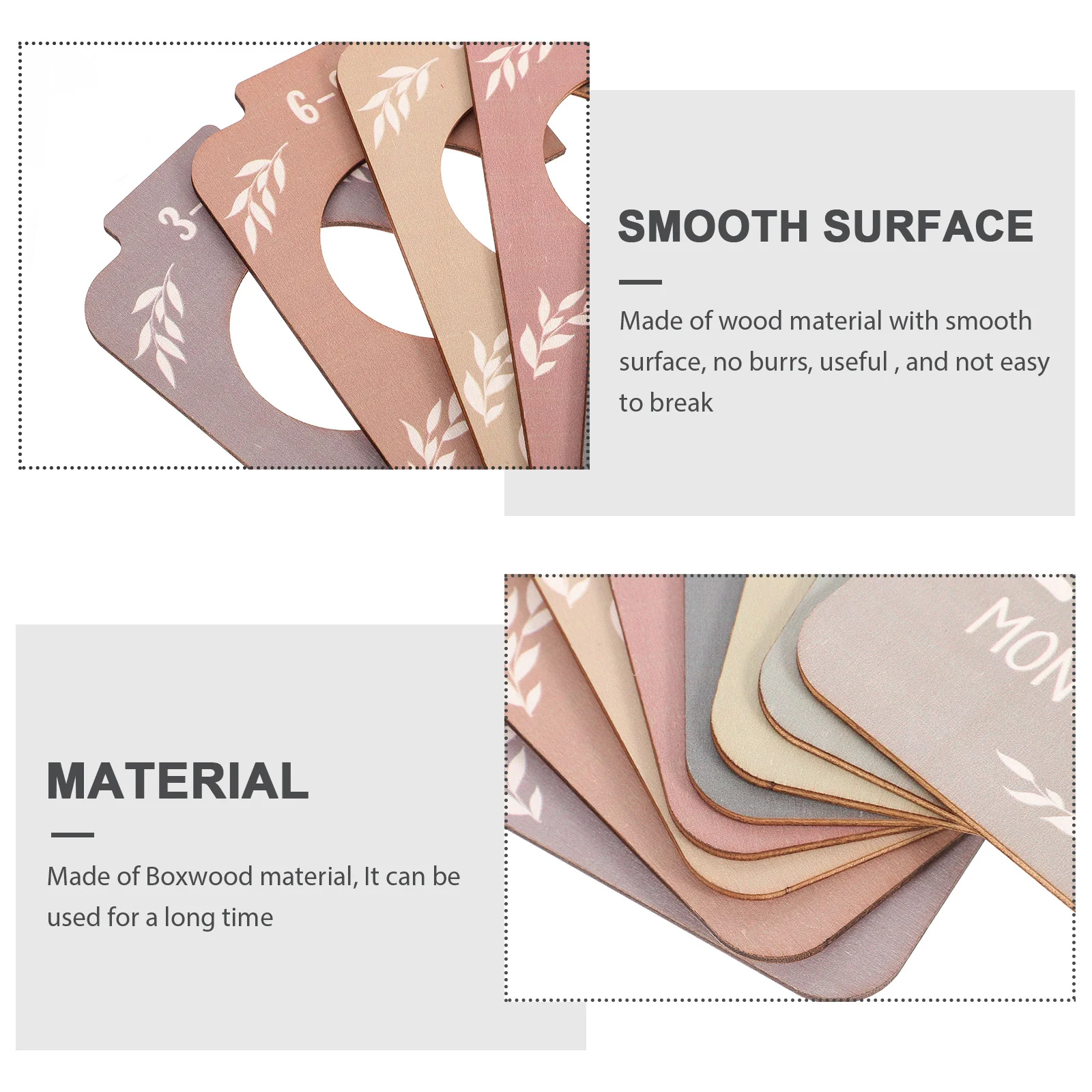 

8 pcs Wooden Baby Closet Size Dividers Infant Clothing Organizer For Nursery Wardrobe Storage Clothes Sorter Divider Home