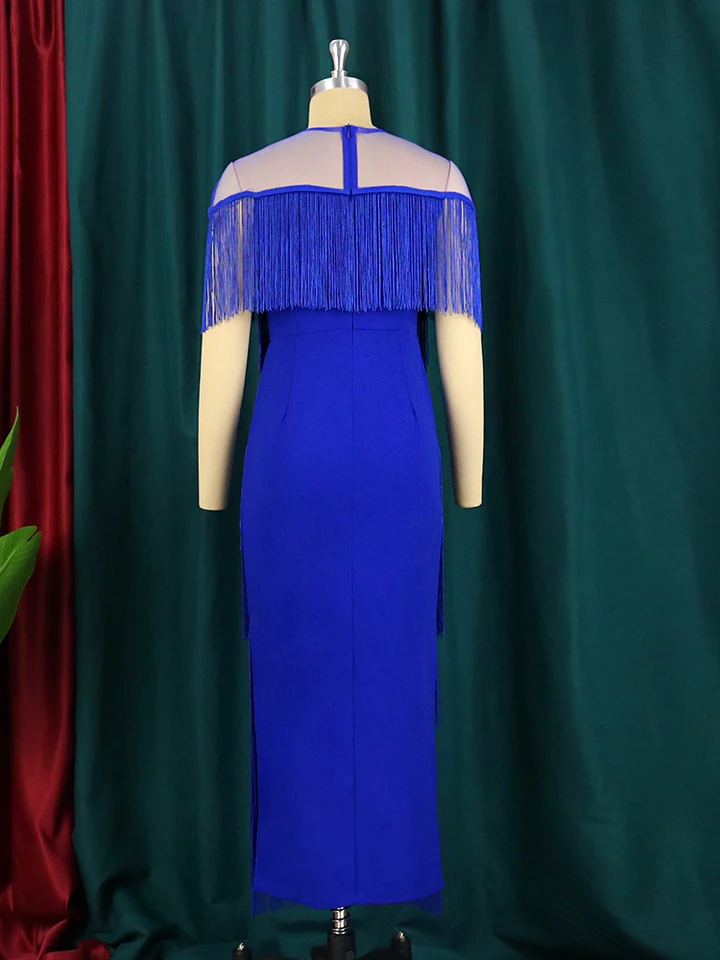 dark blue long formal dresses Navy Blue Tulle Lace A-line V-neck Prom Dresses MP642