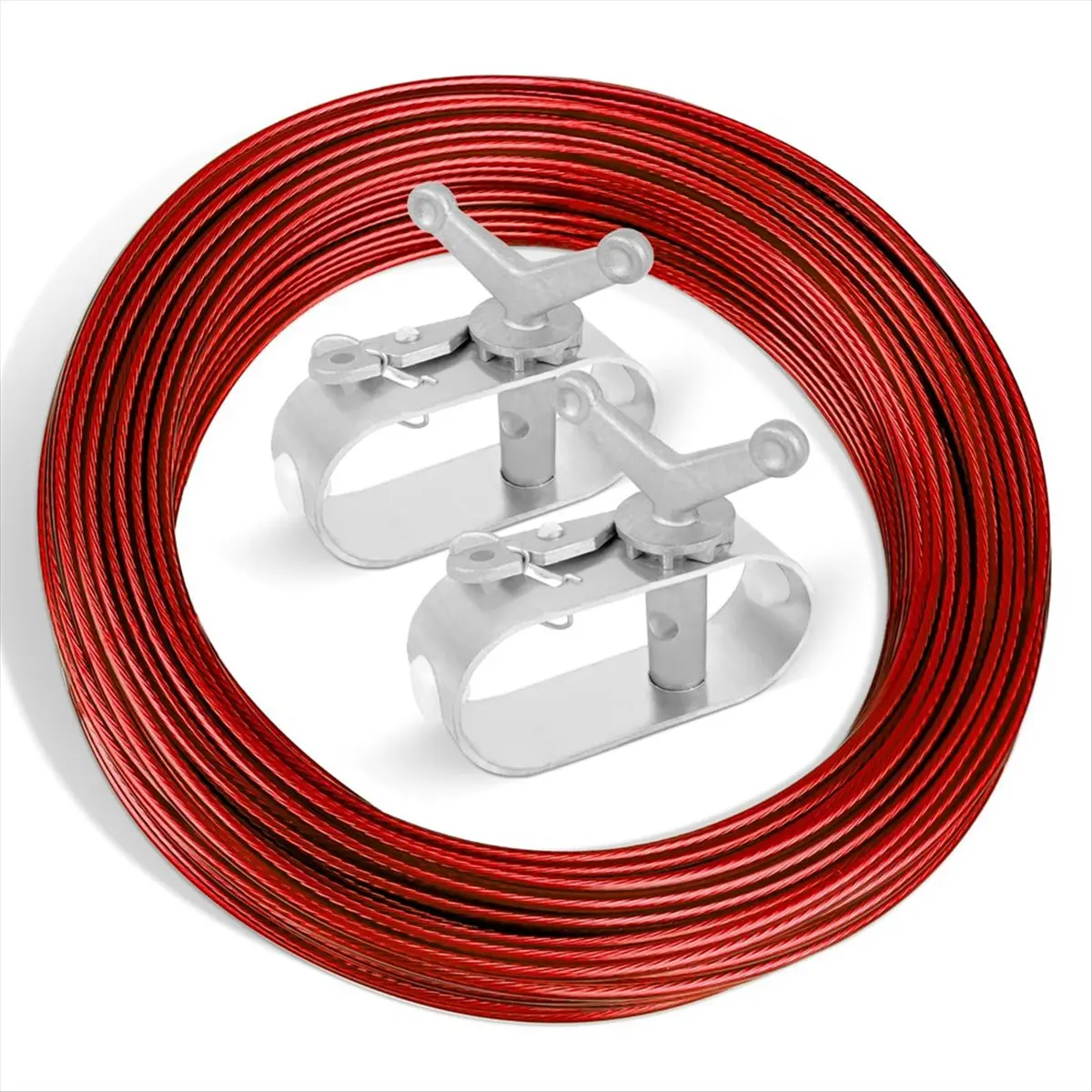 AA83 100ft Pool Cover Cable & 2 Winch Suitable for Above Ground Swimming Pool for Securing Above Ground Swimming Pool Covers