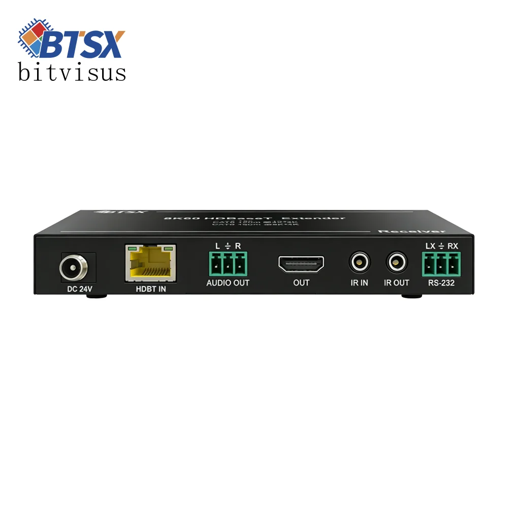 8K HDBaseT 40Gbps for 2.1 Extender with POE 150m CAT6 IR RS232 CEC HDR10 Dolby Vision HDCP 2.3 Metal Enclosure
