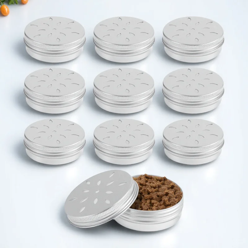 

10pcs Scent Tool For Dogs Dog Nose Holder Sniffle Box Odor Training Case Metal Tin Lid Dog Training Supplies Aroma Holder