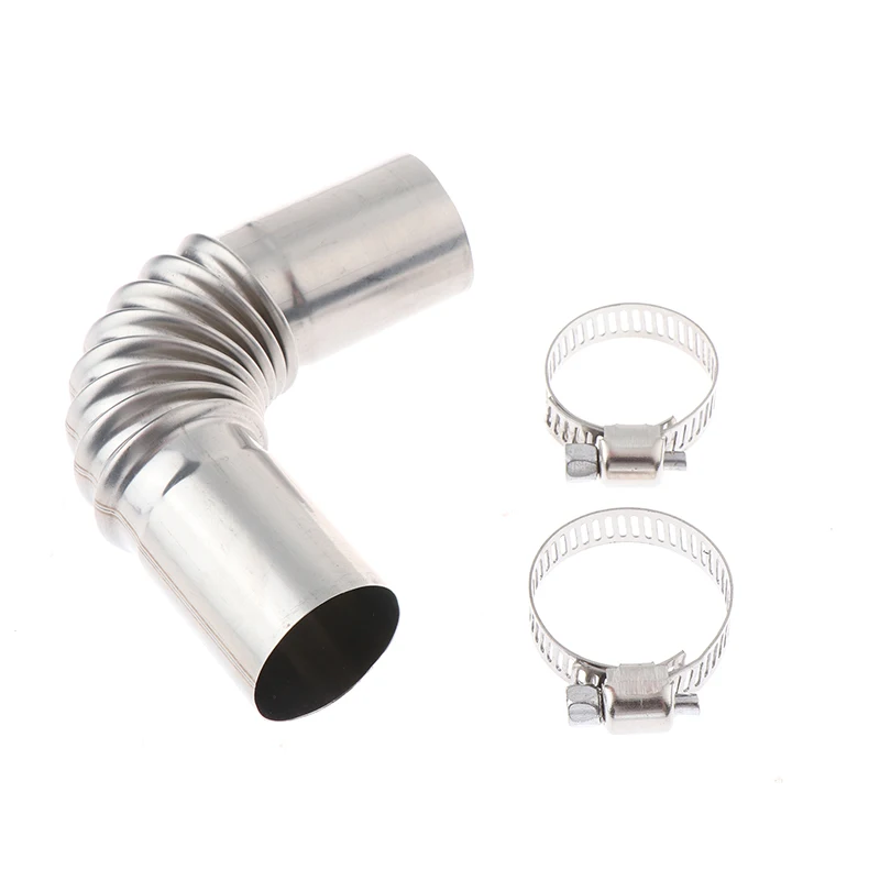 1Set 24mm Elbow Pipe Air Parking Heater Exhaust Tube Elbow Connector With Clip For Boats Heater Car Heating Parts