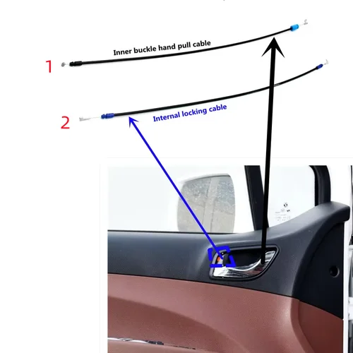 Imagen 2 del producto Cable de manija cerradura de puerta para Dongfeng Joyear X3 X5 Xv