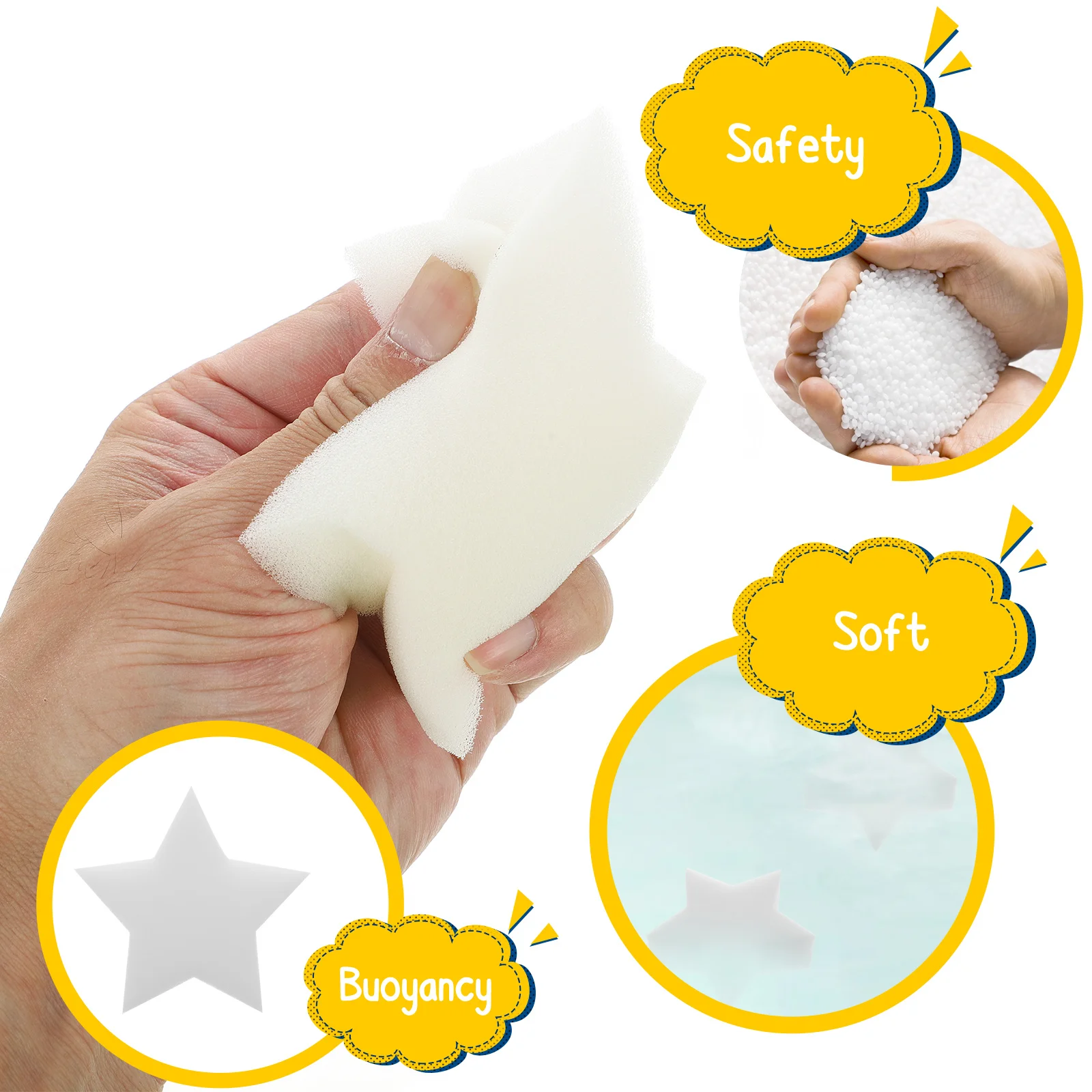 

20pcs Filtering Sponge For Pool Bathtub Spa Oil Absorption Clean Suction Durable Sponge Material Lovely Shaped Design Home