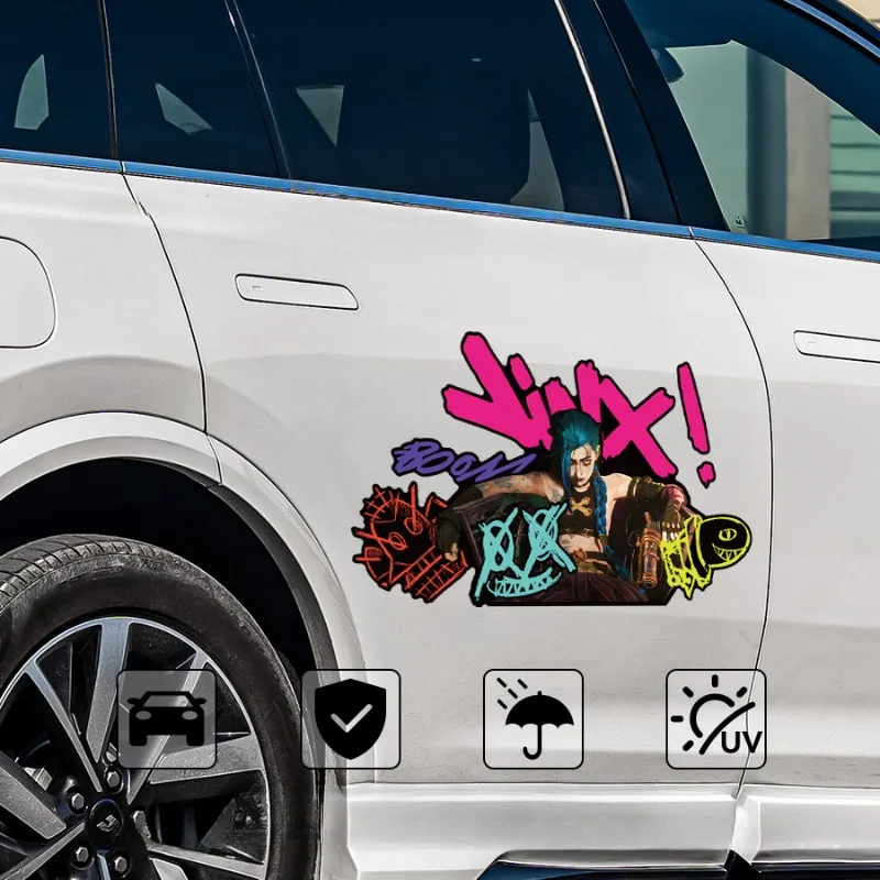 Arcane ジンクス車のステッカーアニメオートバイ防水車 Accessoires デカール落書きラップトップキャンピングカーデカール燃料タンクキャップ