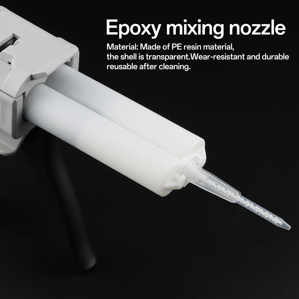 50pcs Epoxy Adhesive Mixing Nozzle Tip MA3.0-17S Static Mixing Tube Resin Mixer for AB Two-Component Adhesive Gun (1:1/1:2 Ratio