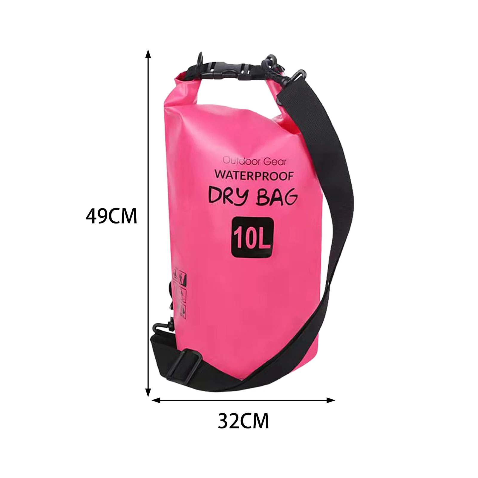 Waterproof Dry Bag 10L Waterproof Sack Gear Lightweight Foldable Roll Top Storage Bag Rafting Hiking Travel Accessories