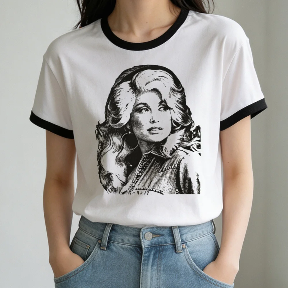 Dolly Parton top tees girl Psychedelic alternative  2000s 80s cute tshirt kawaii korean fashion japanese y2k