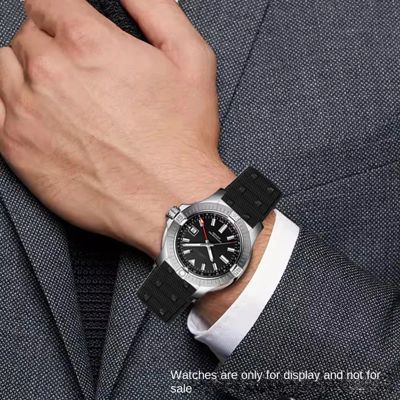 Cinturino in gomma di alta qualità 22mm per Breitling fasatura Super meccanica B01 cinturino in gomma fluorurata serie Super Ocean Avengers