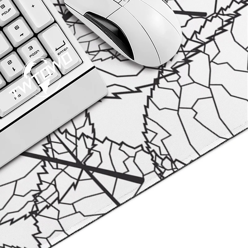 Simple Lines Leaves Mouse Pad Gaming printon demand New Computer Custom Mousepad XXL Mouse Mat Non-Slip Office Accessories