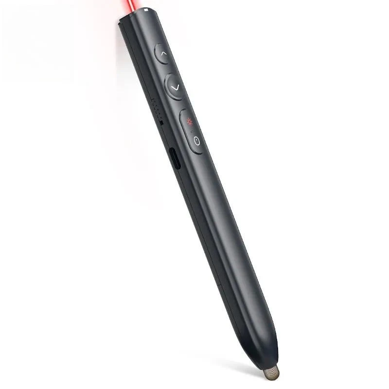 for MA221 Digital Page Turning Pen 100m Red Green Light Capacitive Touch Head Multi Function PPT Teaching Laser Pointer