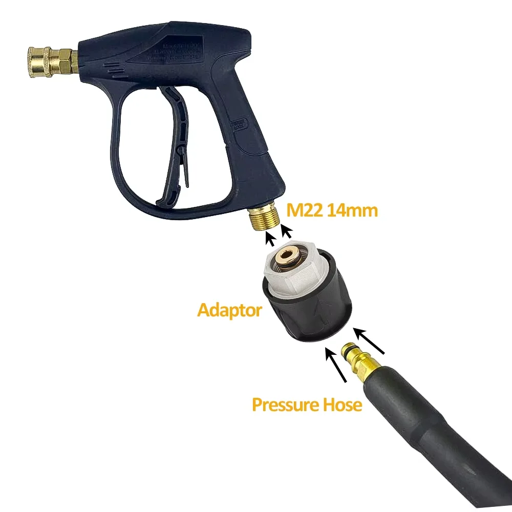 Pressure Washer Hose Connector Converter Power Washer Outlet Adapter M22 for Karcher Bosch Nilfisk High Pressure Washer Hose - view 3
