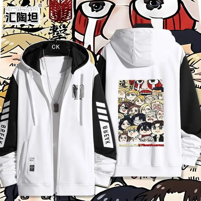 

Levi Ackerman Mikasa·Ackerman Eren Jaeger Costum Long Sleeve Print Jacket Zipper Hoodie Women Men Fashion Hooded Costumes Couple