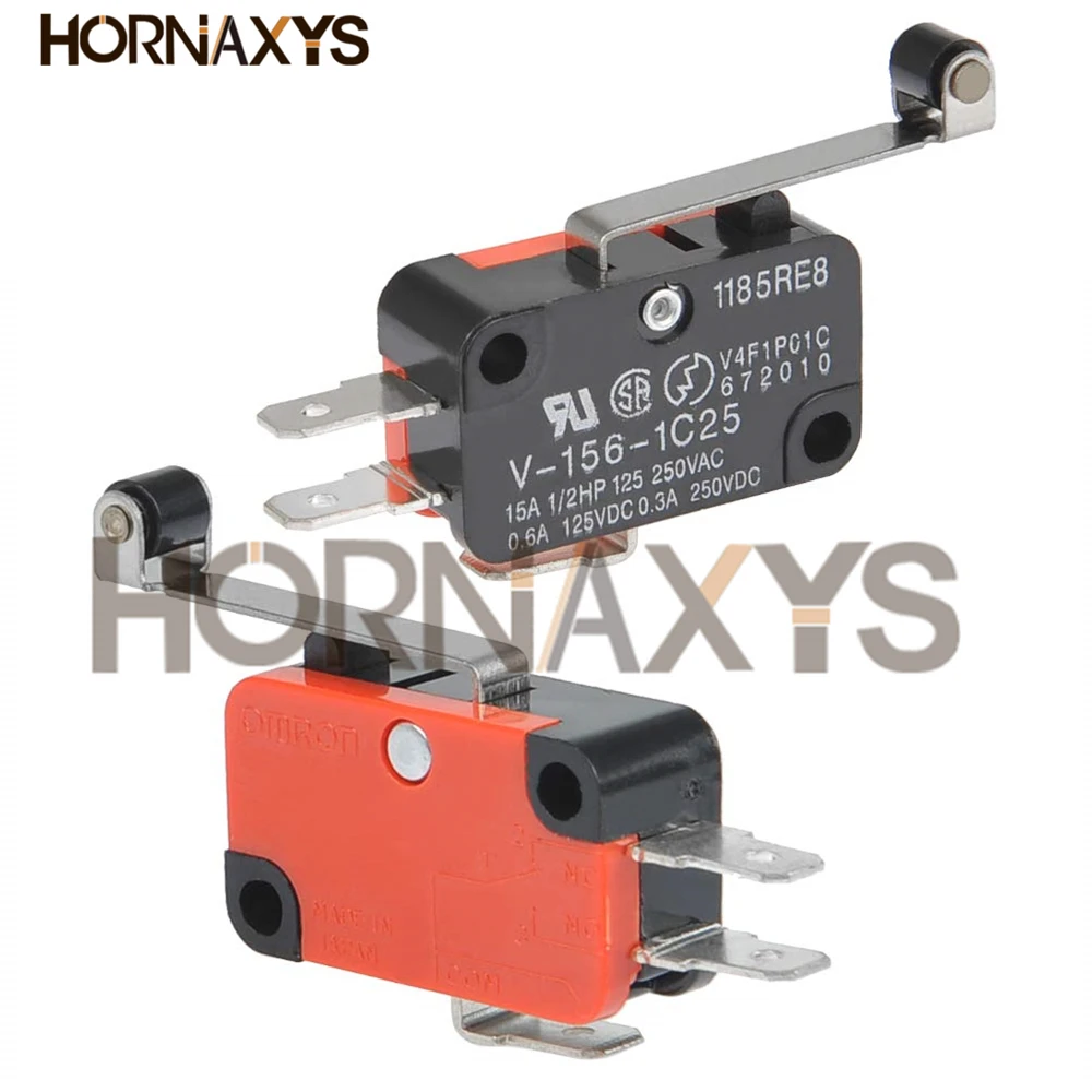 5PCS/10PCS V-156-1C25 15A The micro switch, Push Button SPDT Momentary Snap Action Limit switch, travel switch