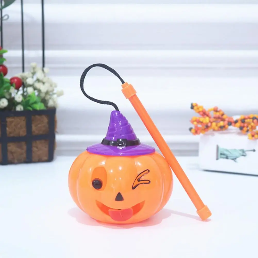Kids Halloween Decorative Lamp Portable Light Up Pumpkin Halloween Pumpkin Lantern Led Light Up Handheld Decorative Plastic
