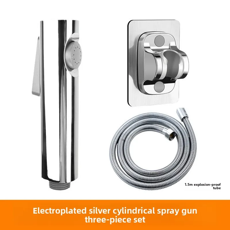 Black Chrome Bidet Spray Gun ABS Handheld Toilet Sprinkler High Pressure Wash Spray Nozzle Bathroom Accessory