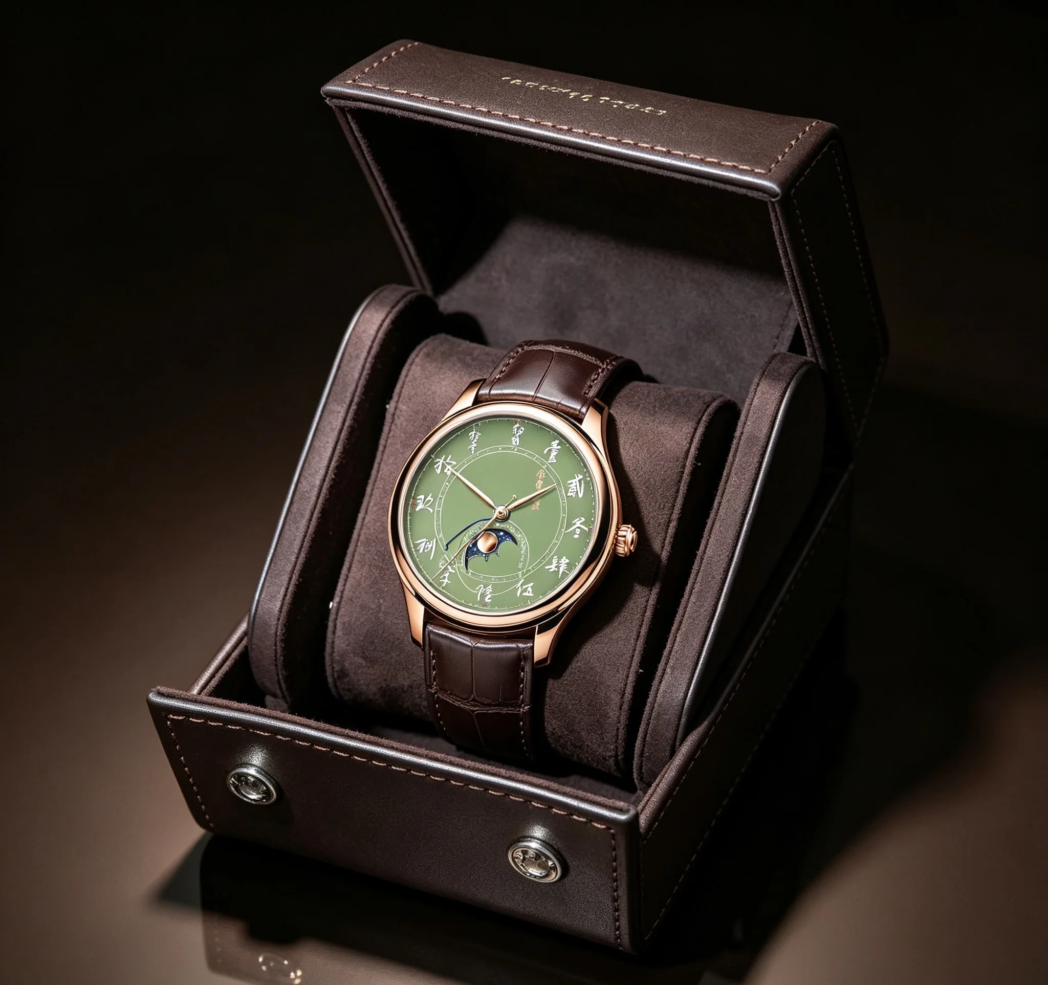 Fully Automatic Chinese Uppercase Chinese Characters Moon Phase Calendar Men's Watch Men's Mechanical Watch