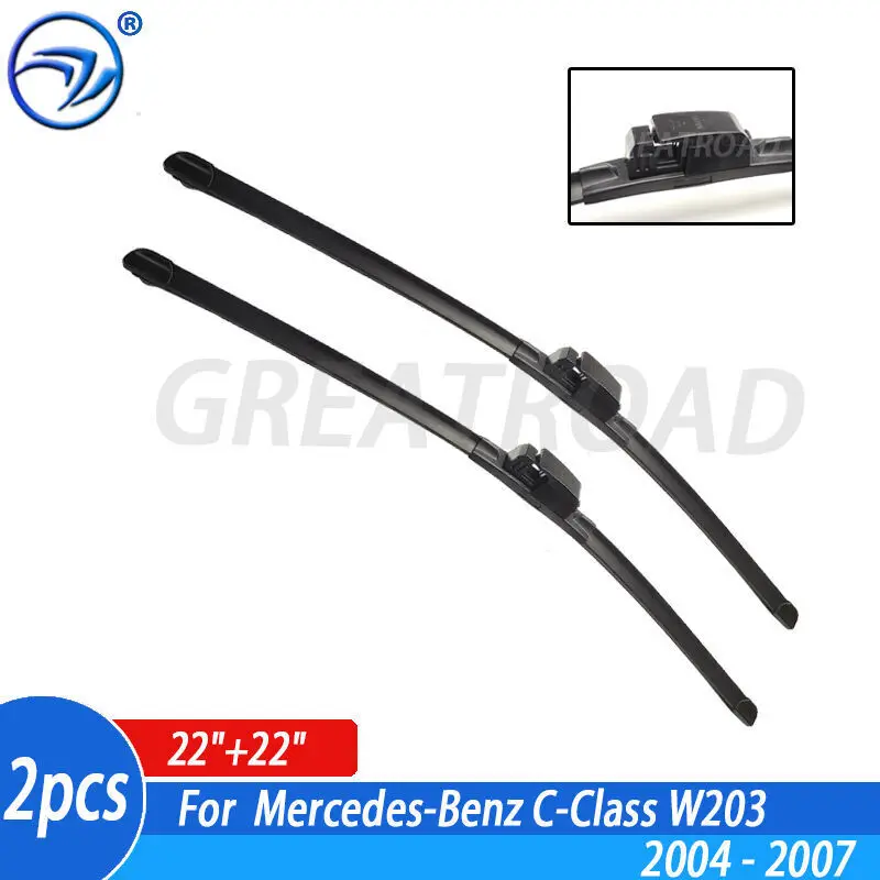 

Wiper LHD Front Wiper Blades For Mercedes-Benz C-Class W203 2004 - 2007 Windshield Windscreen Front Window 22"+22"