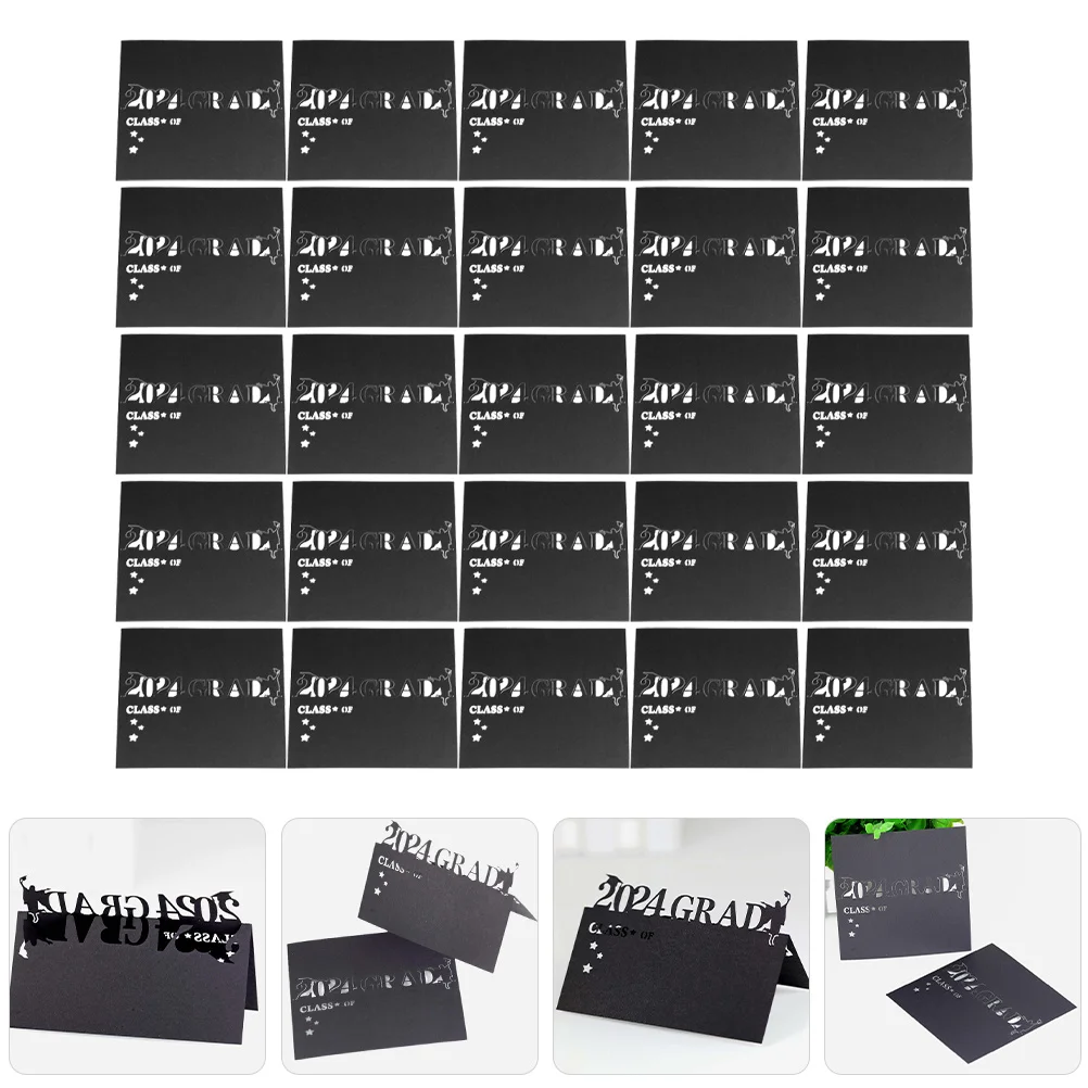 

50 Pcs Table Card Small Cards for Seating Place Graduation Three-dimensional Name