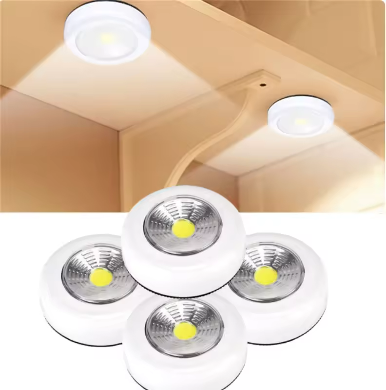 COB LED Under Cabinet Light With Adhesive Sticker Wireless Night Light Home Wall Lamp AAA Battery Powered Wardrobe Closet Lamp Похожие на AliExpress
