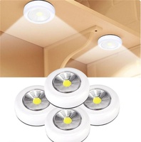 COB LED Under Cabinet Light With Adhesive Sticker Wireless Night Light Home Wall Lamp AAA Battery Powered Wardrobe Closet Lamp