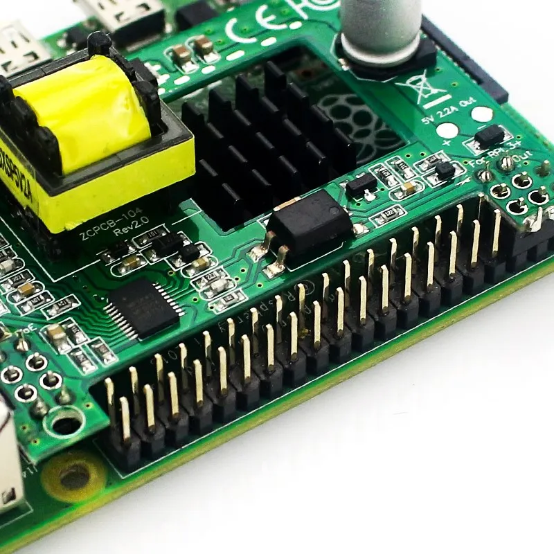 Raspberry Pi 4B PoE HAT with Heatsink 5V 2A Active Power Over Over Ethernet HAT POE Module for Raspberry Pi 4 Model B 3B+