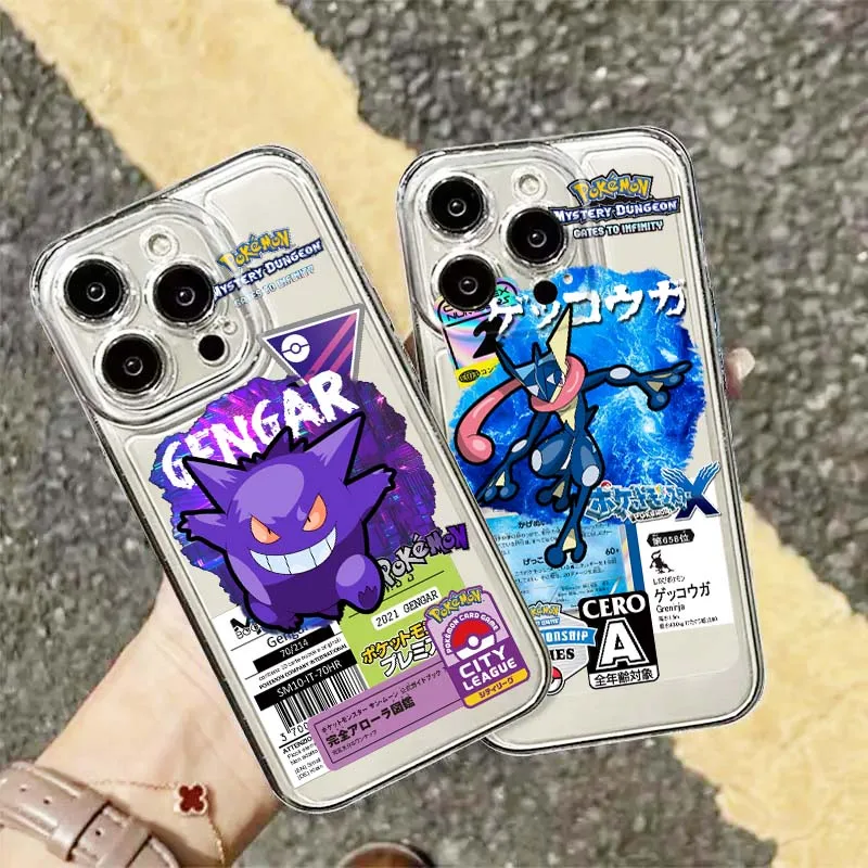 P-Pokemons Anime Cute Phone Case For Apple iPhone 17 16e 16 15 14 13 12 11 Pro Max Plus Mini TPU Soft Transparent