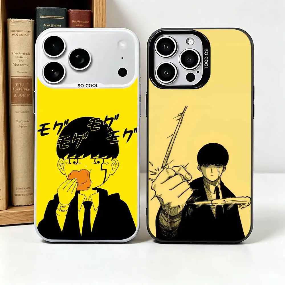 Funda Protectora de Silicona Plateada para iPhone 17 16 15 14 13 12 11 Pro Max XS 17 Air, Marca M-MASHLE-Mash B-Burnedead