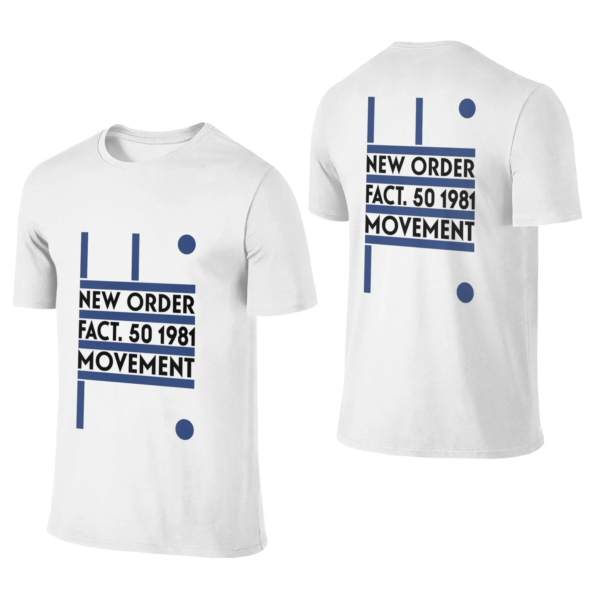 100% Cotton New Order Movement T-Shirt Men's Double Sided T Shirt Men O-Neck Summer Shirts Tops Oversized