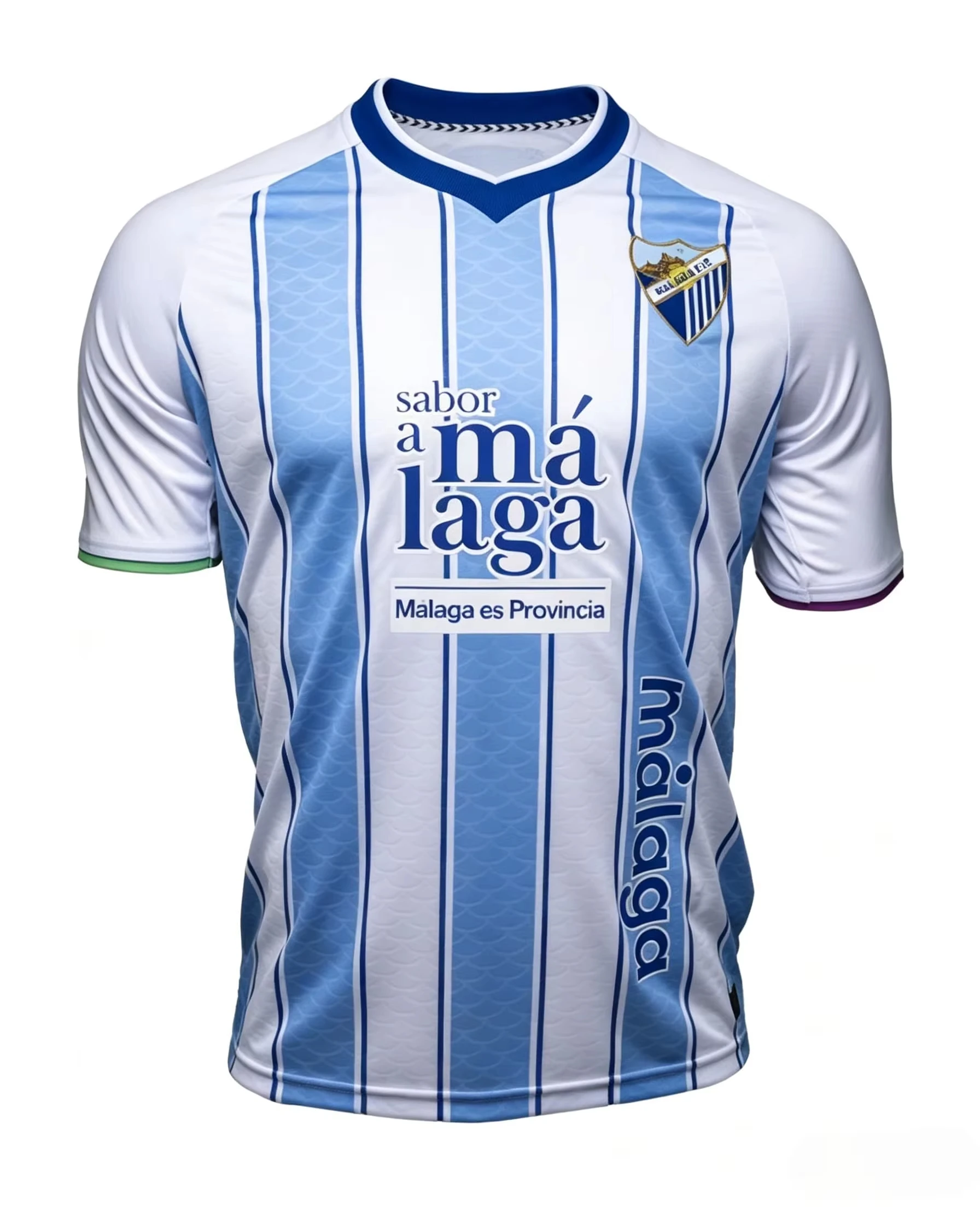 New Arrival 26-27 Malaga Style Football Jersey Quick Dry Short Sleeve Soccer Uniform Family Matching Training Stadium Fan Jersey