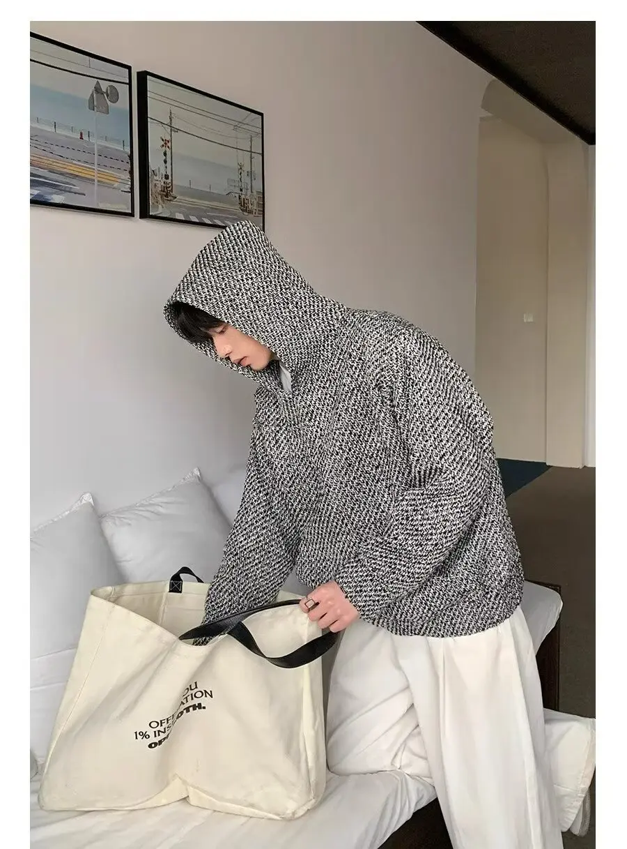 2025 New Korean Fashion Men's Hoodie Pullover Coat Autumn Winter Casual Loose Hoodie Sweatshirt for Men Streetwear Y2k Clothing