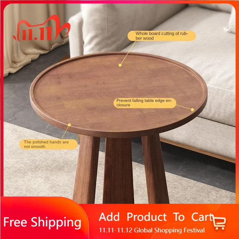 

Italian Nordic Simple Sofa Side Several Family Living Room Double Round Table Solid Wood Simple Couchtisch Unique Furniture