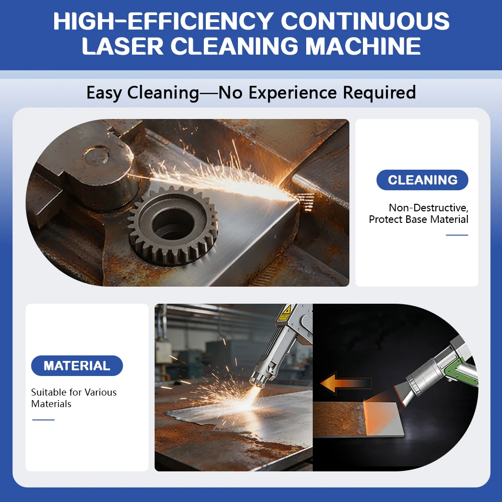 2026 New Handheld Laser Rust Removal 1000w/1500w/2000w/3000w Max Metal Stainless Steel Paint Fiber Laser Cleaning Machine