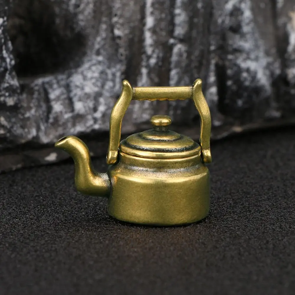 Desk Ornament Antique Copper Pocket Teapot Teapot Brass Teapot Miniatures Brass Kettle Decor Accessories