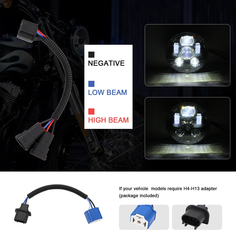 

1 шт., 5,75 дюйма, 6 ламп, светодиодная фара для мотоцикла, IP67, водонепроницаемая, энергосберегающая, эффективная, для вождения мотоцикла