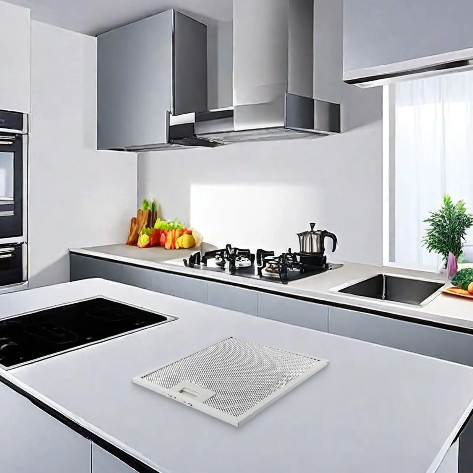 Extracteur de maille métallique 305X267X9mm, filtre de ventilation, élimine les odeurs, Filtration efficace, matériaux de haute qualité