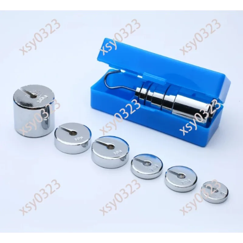 Laboratory Slotted Weight Set, Portable Chrome Steel Slotted Mass Kit for Classroom Physics Teaching