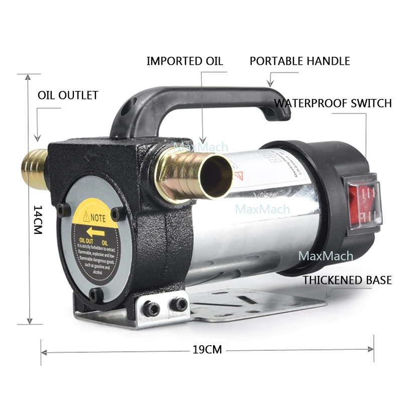 

Electric oil pump small 12V24V220V diesel oil tanker front and reverse oil pump self-priming pump