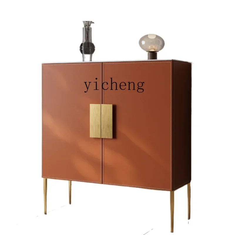GZ-28AZ  Entry Entrance Cabinet Integrated Wall Living Room High Cabinet Saddle Leather Stone Plate Home Locker