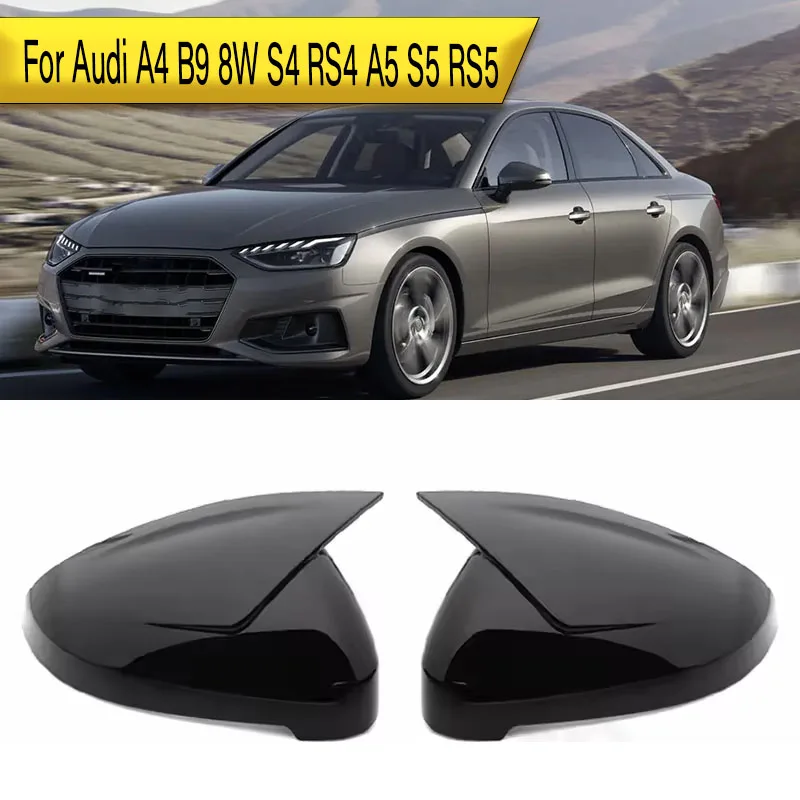 ABT-стиль глянцевое черное боковое зеркало заднего вида сменная крышка для Audi A4 S4 RS4 B9 2016-22 A5 S5 RS5 8W6 Стайлинг автомобиля ABT-стиль глянцевое черное боковое зеркало заднего вида сменная крышка для Audi A4 S4 RS4 B9 2016-22 A5 S5 RS5 8W6 Стайлинг автомобиля