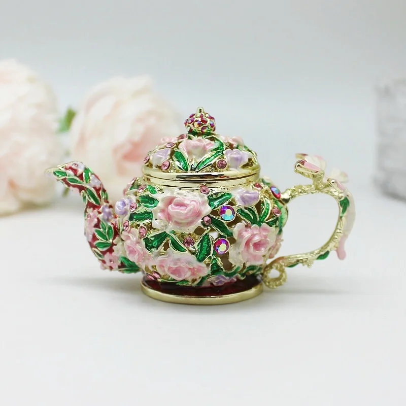 

Home decoration box wedding pastoral style teapot decoration box trinkets storage ornament