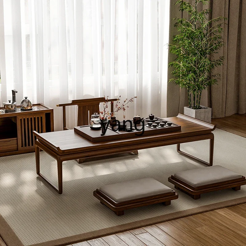 LTT new Chinese solid wood small strip table household bay window table kang few