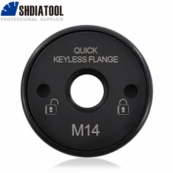 SHDIATOOL 1pc Self Locking Pressure Plate For Angle Grinder Quick Clamping Quick Release Nut Steel Accessories