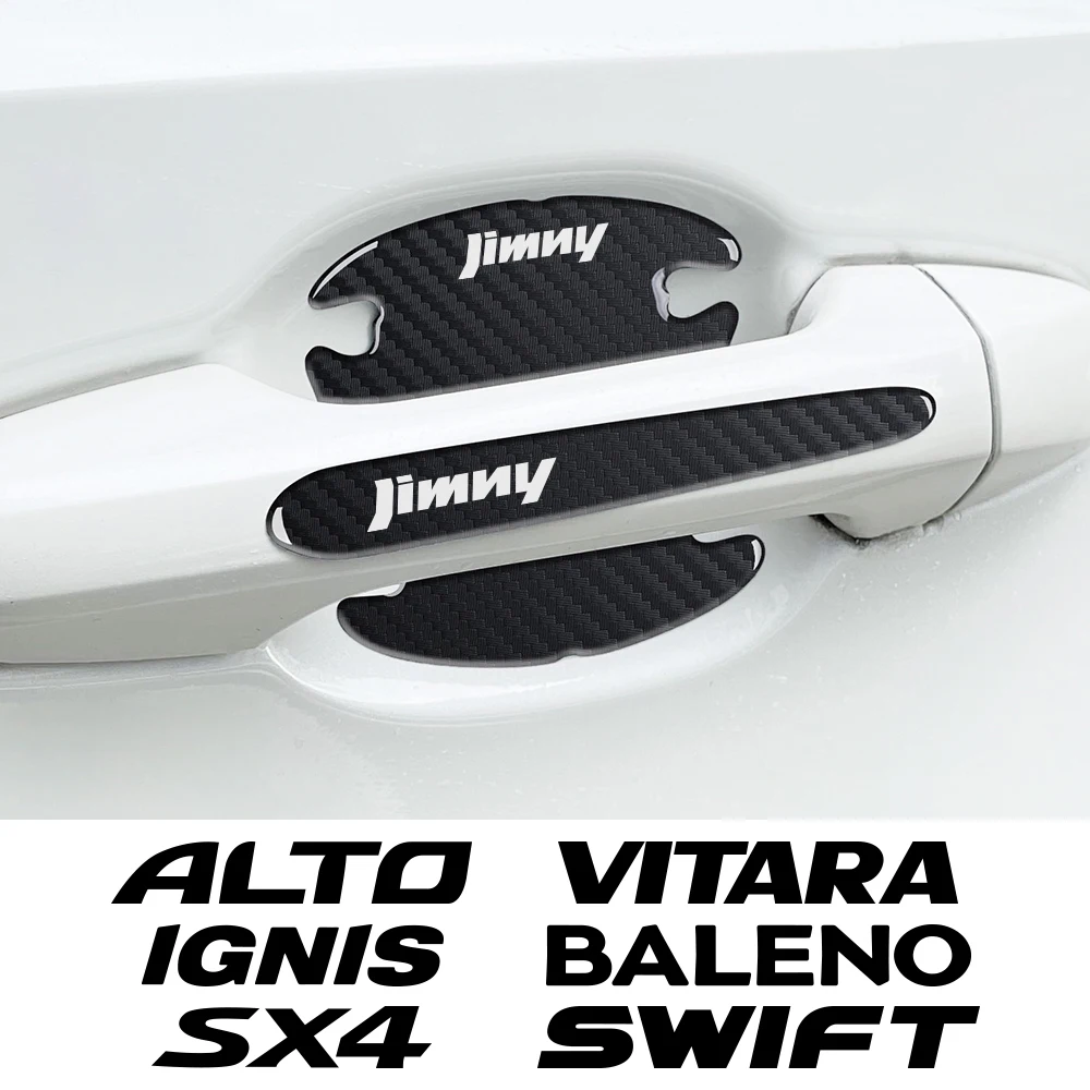 Adesivo per maniglia della portiera dell'auto per Suzuki Jimny Swift Grand Vitara Ignis Alto Baleno SX4 Samurai S-Cross Celerio Ertiga accessori per auto