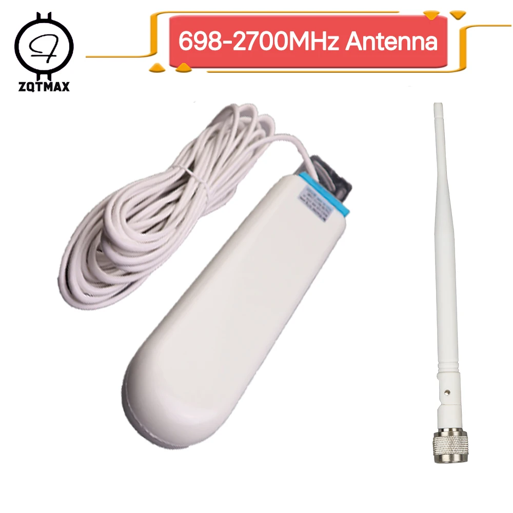 

ZQTMAX omni Antenna 25dBi outdoor antena + Coaxial cable N female for 2G 3G 4G LTE phone signal amplifier mobile signal booster